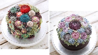 Цветочные торты от кондитера Ivenoven из Индонезии десерты с кактусами и суккулентами | Vogue