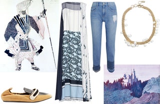 Туфли Lanvin 27925 рублей matchesfashion.com платье Acne Studios 212020 рублей matchesfashion.com джинсы SJYP Steve J ...