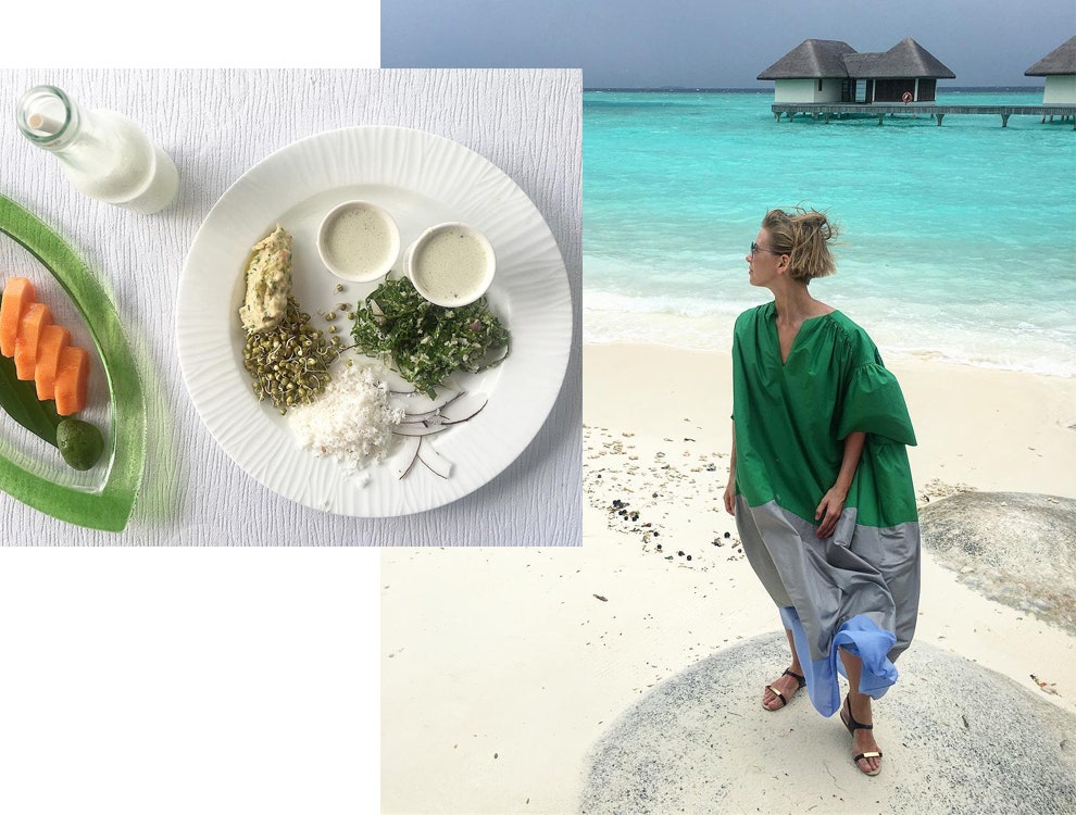 Каникулы Вики Газинской на Мальдивах фото дизайнера на отдыхе