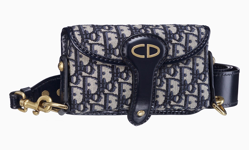 Поясная сумка Dior Oblique flap Mi Canvas из жаккарда с логотипом модного Дома | Vogue