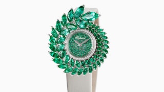 Новинки из коллекции Chopard Green Carpet серьги кольцо и часы с замбийскими изумрудами | Vogue