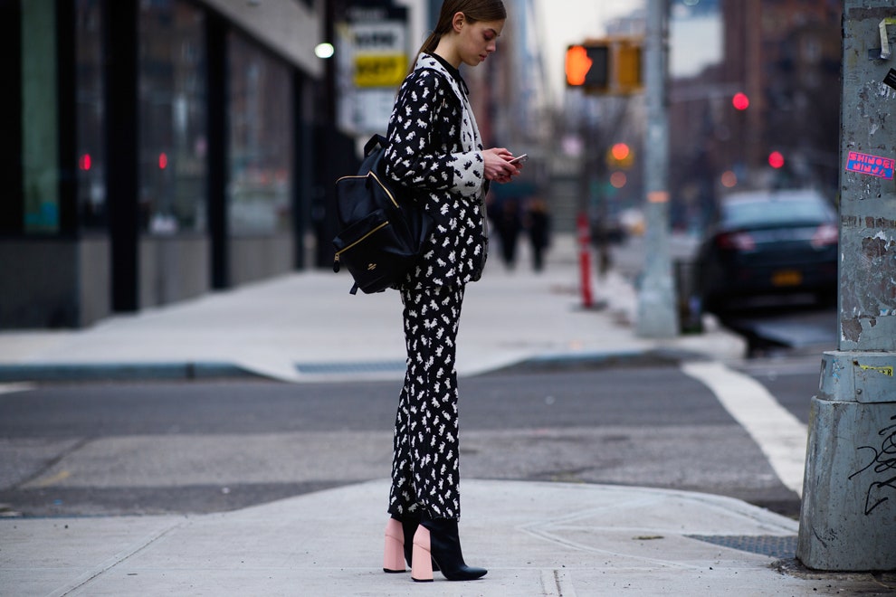 Неделя моды в НьюЙорке подборка streetstyleфото. Часть 4
