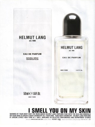 Рекламная кампания Helmut Lang Eau de Parfum 2001.