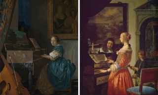Ян Вермеер «Дама сидящая за вирджиналом» 16711674. Франс ван Мирис «Дуэт» 1658.
