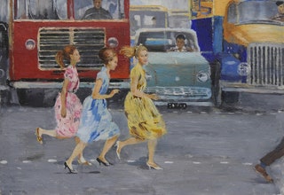 «Бегом через улицу» Юрий Пименов 1963.