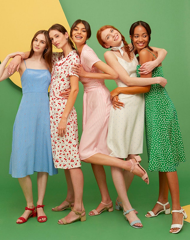 HVN красивые летние платья в стиле ретро из тканей с милыми принтами | Vogue