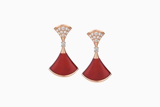 Розовое золото карнелиан и бриллианты — серьги Bvlgari — ул. Кузнецкий Мост дом 7.