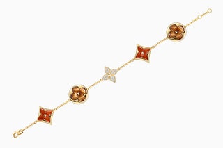 Розовое золото бриллианты карнелиан и кошачий глаз — браслет Louis Vuitton — ул. Большая Дмитровка дом 10.