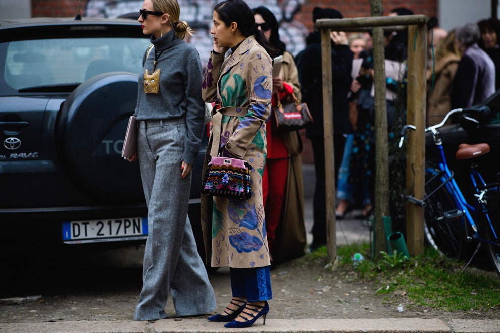 Неделя моды в Милане подборка streetstyleфото. Часть 1