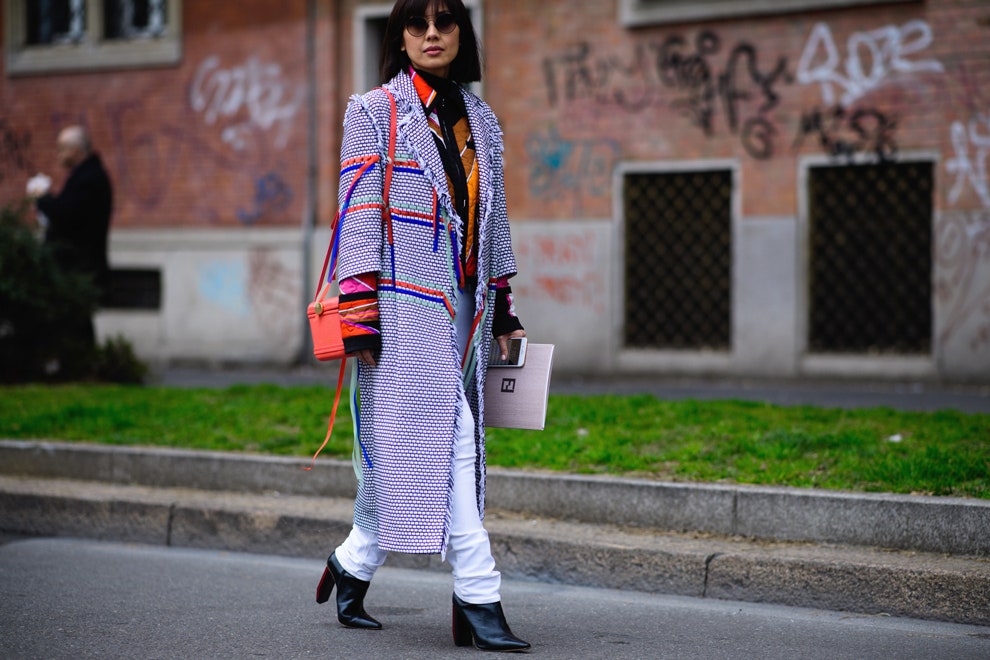 Неделя моды в Милане подборка streetstyleфото. Часть 1