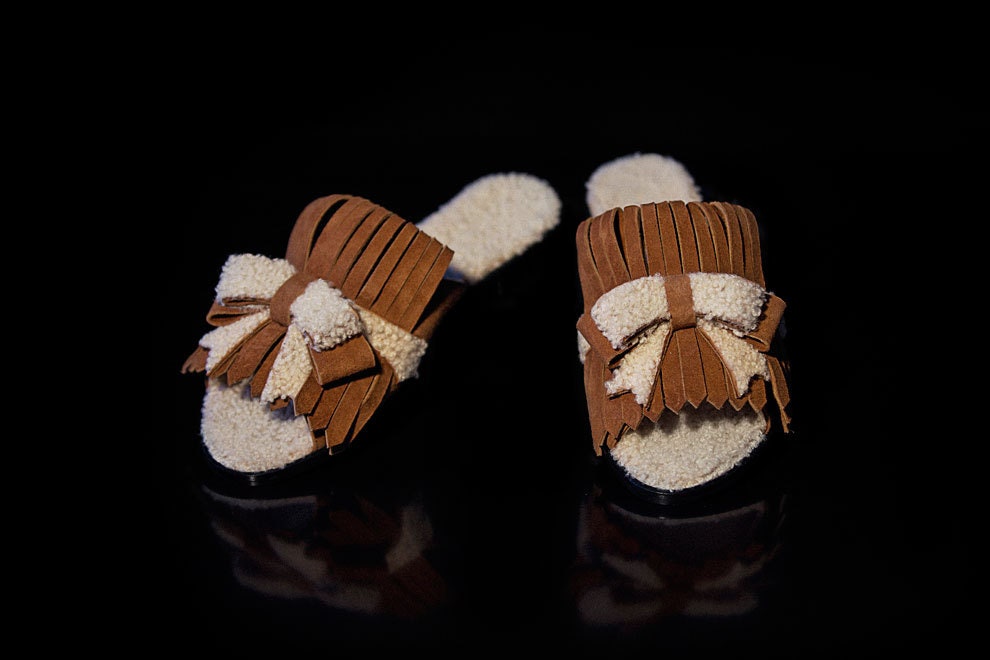 Зимняя коллекция обуви Aleksander Siradekian с принтом имитирующим шкуру леопарда | Vogue