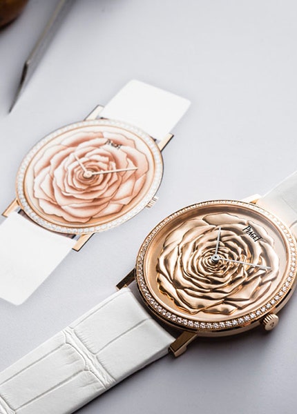 Часы Piaget Altiplano с розами на циферблатах роскошная модель с мозаикой и гравировкой | Vogue