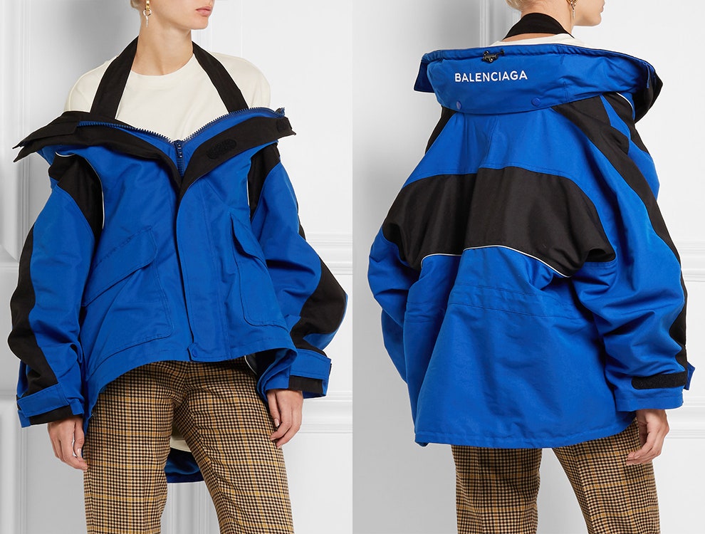 Лыжную парку Balenciaga можно носить как обычную куртку и спустив с плеч | Vogue