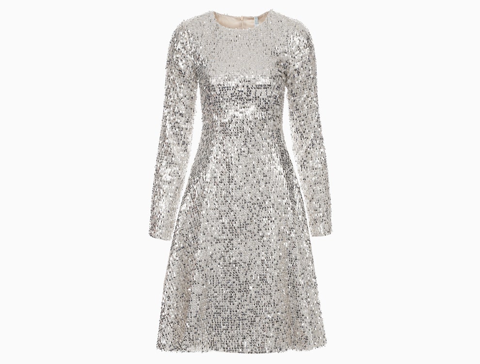 Платье Walk of Shame из серебристых пайеток наряд для новогодней ночи | Vogue