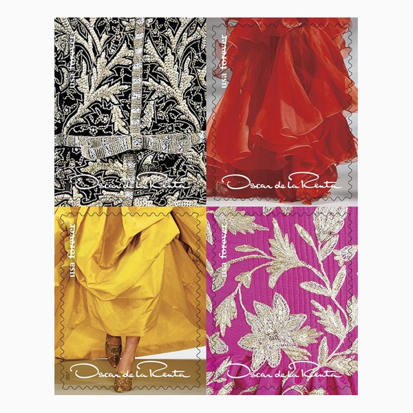 Модные почтовые марки Oscar de la Renta