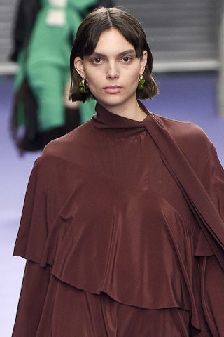 Чарли Фрейзер на показе Mulberry.