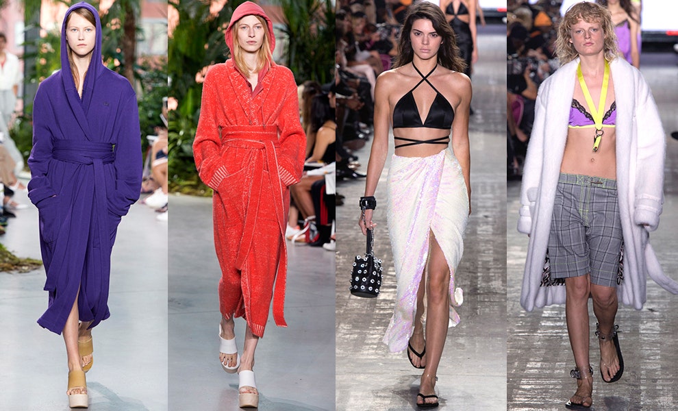 Махровые халаты полотенца тапки на показах Lacoste Alexander Wang Dolce  Gabbana | Vogue