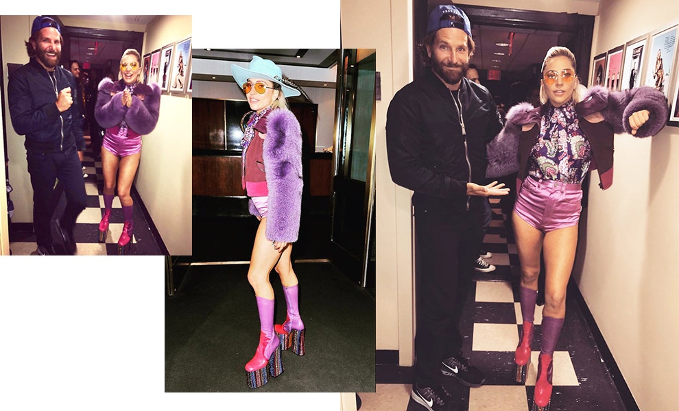 Ирина Шейк и Lady Gaga в одном образе от Marc Jacobs и Брэдли Купер | Vogue