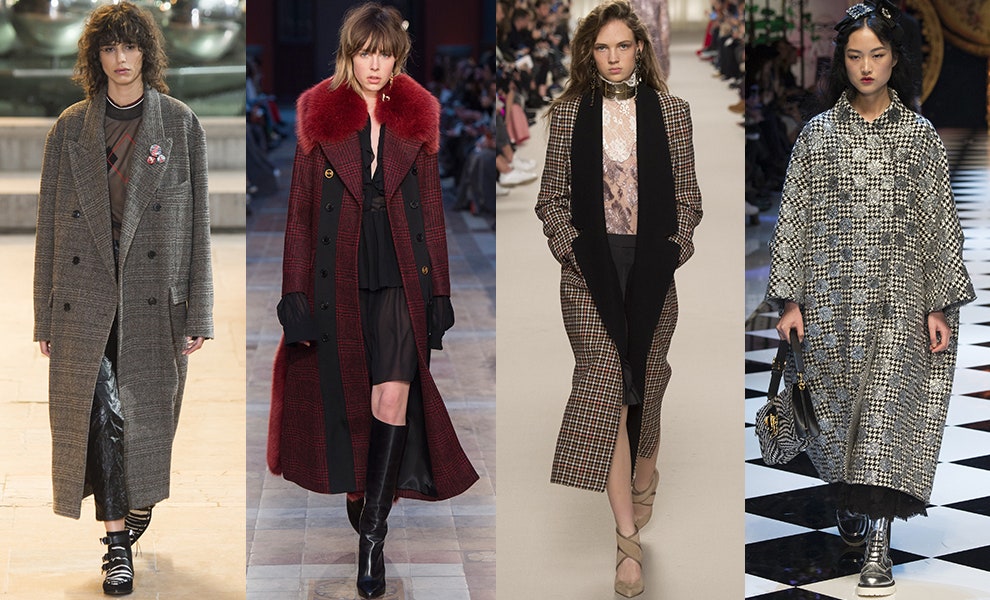 Лучшие пальто из осенних коллекций в клетку с графичным принтом с объемными силуэтами | Vogue