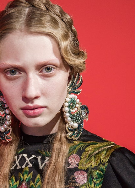 Макияж на показе Gucci весналето 2017