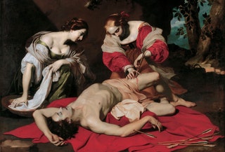 Николо Реньери Saint Sebastian tended by the Holy Irene and her Servant ок. 16261630.