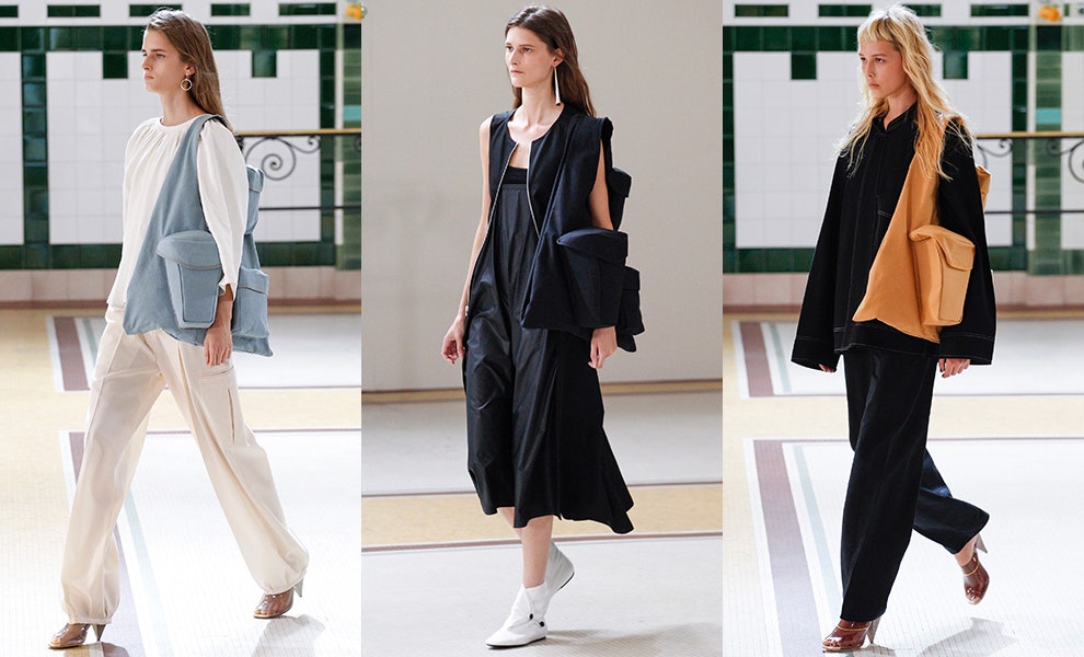 Сумки в стиле милитари с показов Marni и Lemaire накладные карманы и разгрузочные пояса | Vogue