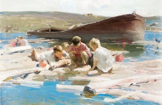 Абрам Архипов. «Дети играющие на берегу». 1898.