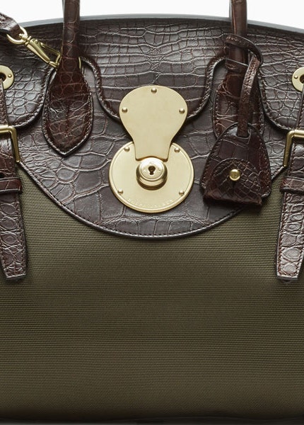 Текстильные сумки Ricky Ralph Lauren милитари клетка и мебельный жаккард | Vogue