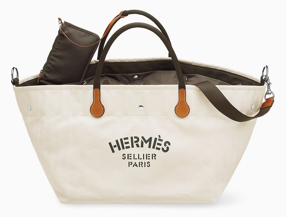 Сумка для пляжа Hermès из коллекции аксессуаров для конюшни | Vogue