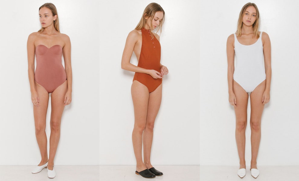Интернетмагазины купальников простые слитные модели от Nu Swim Baserange Her | Vogue