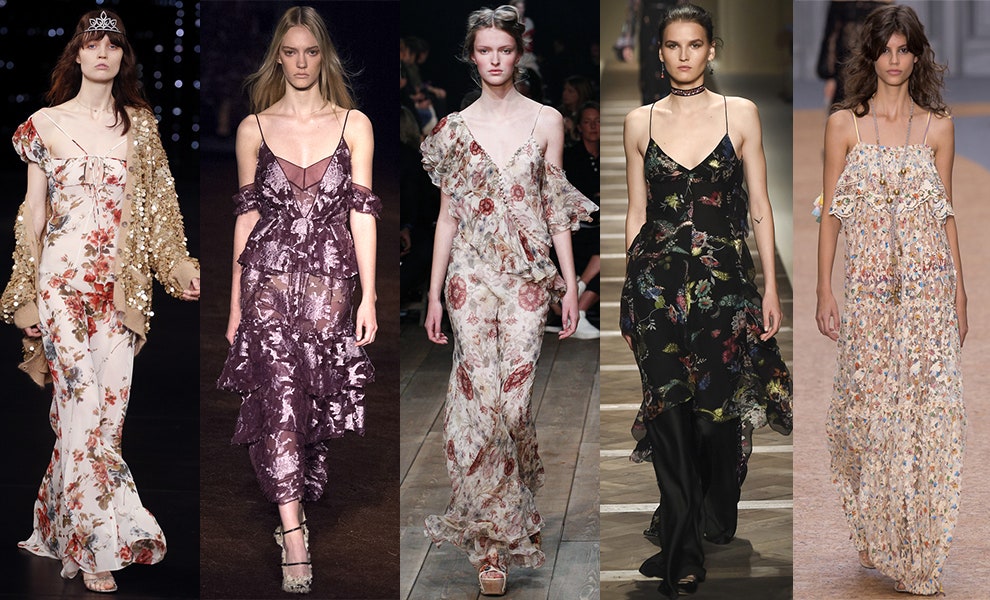 Летние «голые» платья в цветок на тонких бретельках недорогие наряды от ведущих брендов | Vogue