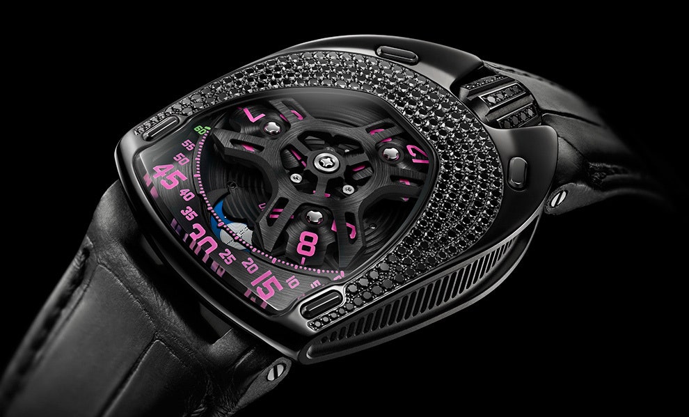 Часы Urwerk UR106 Pink Lotus женская модель с сателлитной системой | Vogue