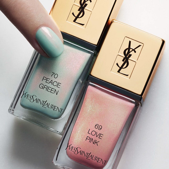 YSL весенняя коллекция макияжа в оттенках зеленой яшмы и розового опала | Vogue