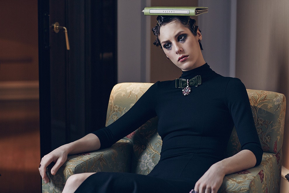 Ирина Горбачева фотосессия с украшениями Dzhanelli Jewellery в платьях Yakubowitch | Vogue