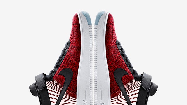 Nike air force top 1 ultra flyknit szare