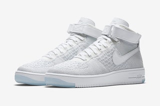 Nike air force 1 flyknit high grey best sale