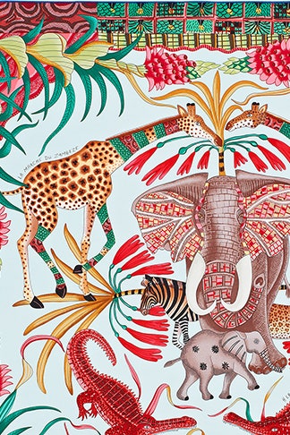Шелковые платки Hermès с рисунками африканского художника
