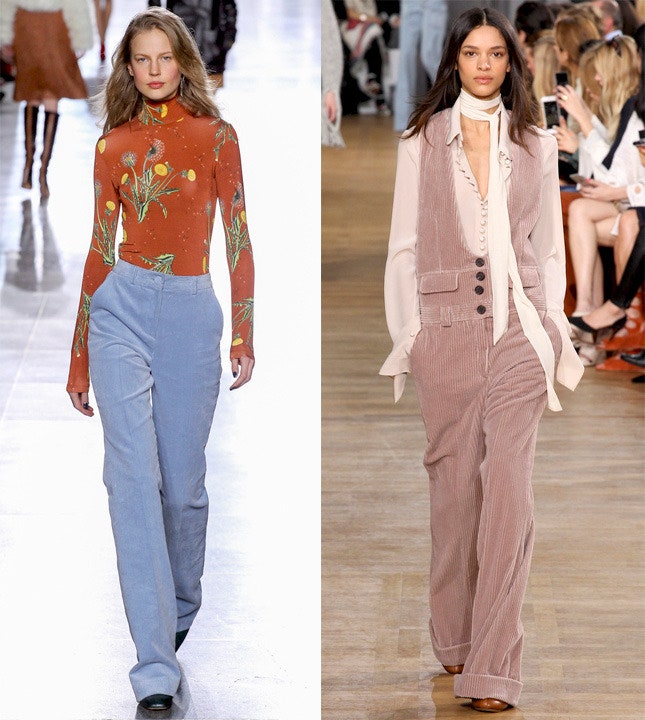 Вельветовые брюки фото модных моделей для холодного времени года | Vogue