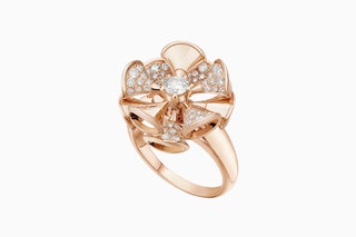 Кольцо Diva из розового золота с бриллиантами.