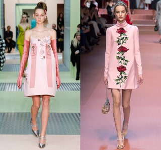 Слева — Prada справа — Dolce  Gabbana.
