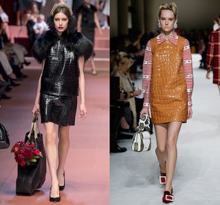 Слева — Dolce  Gabbana справа — Miu Miu.