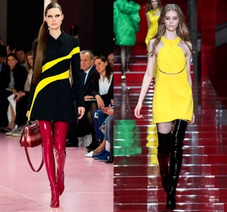 Слева — Christian Dior справа — Versace.