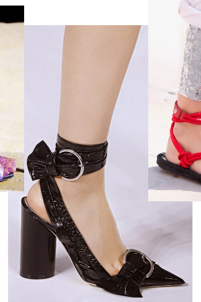 Лучшая обувь Недели моды в Париже туфли Christian Dior сапоги Acne босоножки Barbara Bui | Vogue