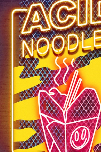 Интерактивная выставка Acid Noodles в «Цветном» в ночь Vogue Fashions Night Out | Vogue