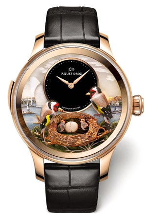 Bird Repeater Geneva  часы из коллекции Jaquet Droz с видами острова Руссо | Vogue