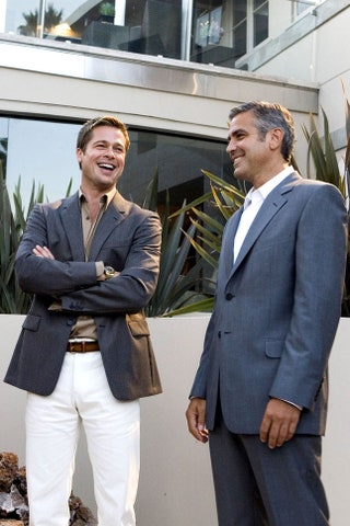 Джордж Клуни и Брэд Питт laquoТринадцать друзей Оушенаraquo 2007.