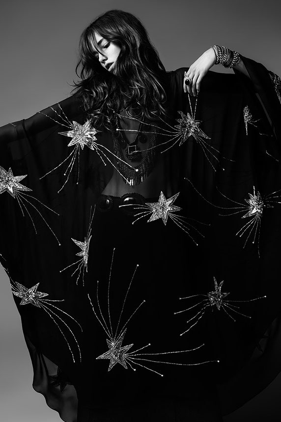 Грейс Хартцель для Saint Laurent лукбук коллекции Psych Rock | Vogue