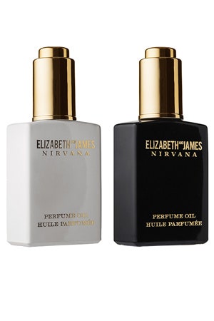 Nirvana Elizabeth and James  парфюмерное масло в черном и белом флаконах | Vogue