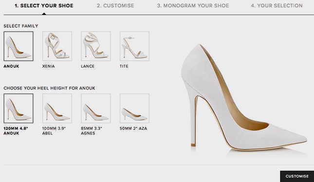 Jimmy Choo онлайнсервис для заказа уникальных туфель с монограммой | Vogue