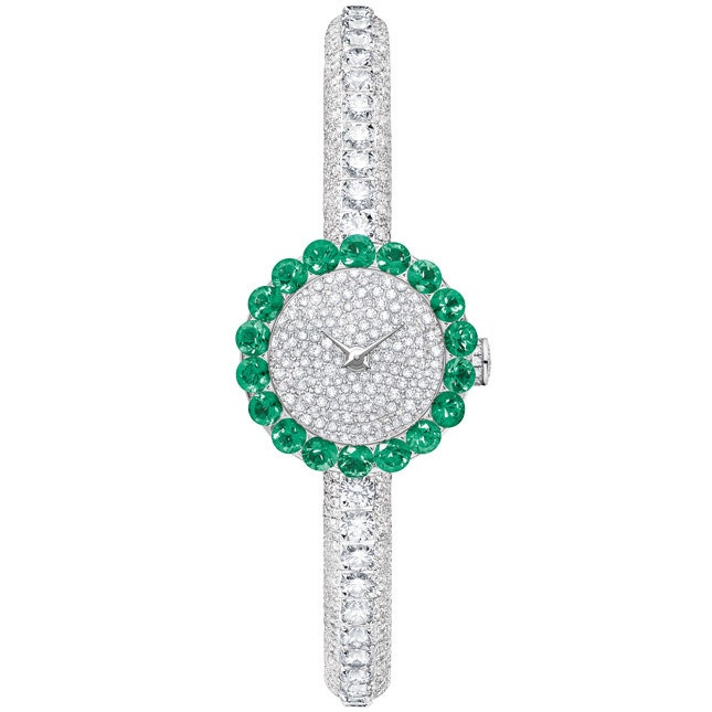 Драгоценные часы La D de Dior Prcieuse с изумрудами рубинами сапфирами и бриллиантами | Vogue
